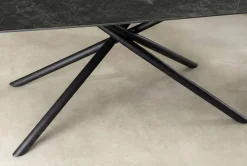 Design Esstisch OSAKA 200cm anthrazit Keramik schwarz Sterngestell Metall