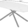 Design Esstisch OSAKA 160cm weiß Keramik schwarz Sterngestell Metall