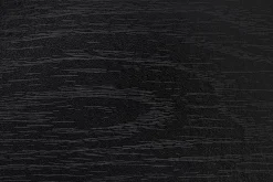 Design Esstisch PARIS 120cm schwarz Eichenholz mit goldenen Fußkappen