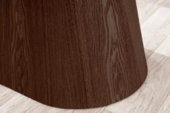 Design Esstisch UNIQUE 200cm weiß Walnuss Keramik Marmor Säulenfuß