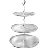 Design Etagere ABSTRACT 50cm silber mit drei Etagen