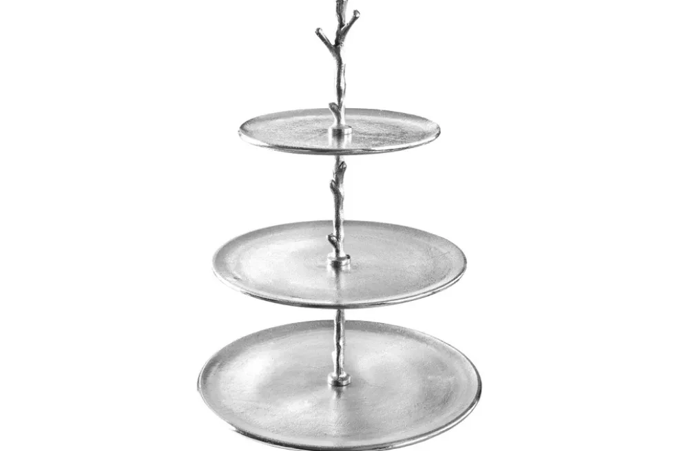 Design Etagere ABSTRACT 50cm silber mit drei Etagen