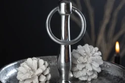 Design Etagere ORIENT 50cm silber im Wild Hammerschlag mit drei Etagen