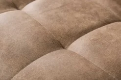 Design Freischwinger Stuhl MIAMI taupe antik Microfaser Metallgestell matt schwarz