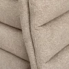 Design Freischwinger Stuhl COMFORT beige Strukturstoff mit Metallgestell