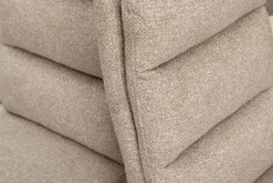 Design Freischwinger Stuhl COMFORT beige Strukturstoff mit Metallgestell
