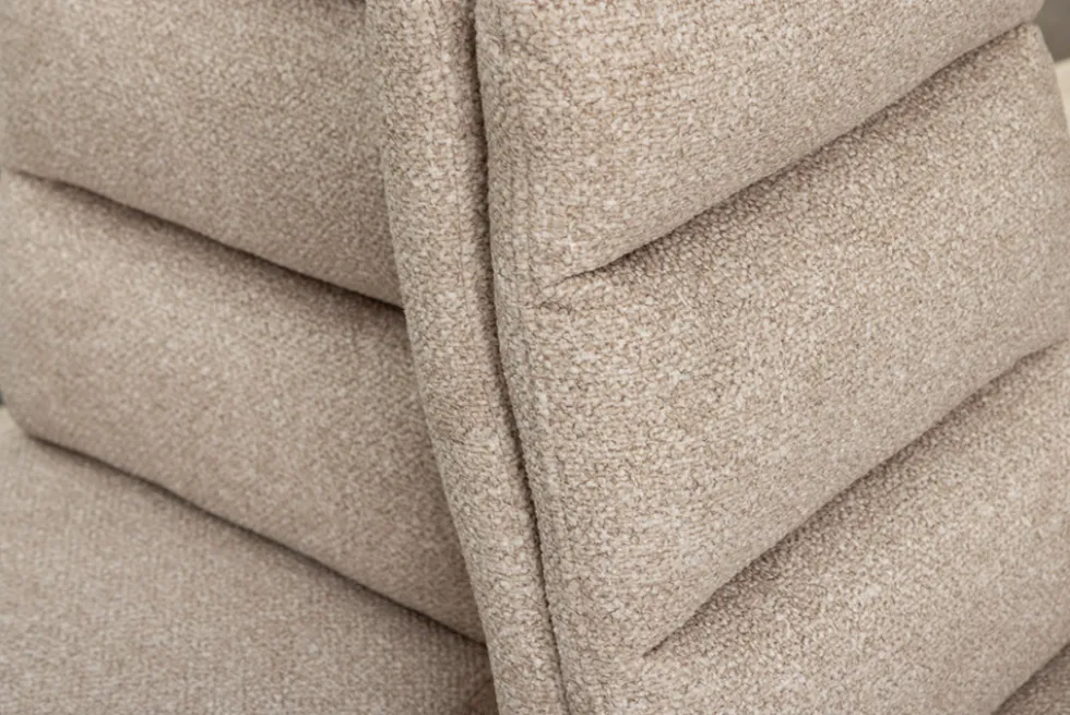Design Freischwinger Stuhl COMFORT beige Strukturstoff mit Metallgestell