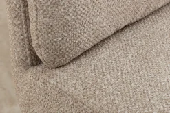 Design Freischwinger Stuhl COMFORT beige Strukturstoff mit Metallgestell
