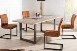 Design Freischwinger Stuhl OXFORD vintage braun Gestell Eisen