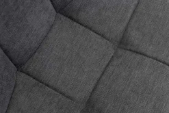 Design Freischwinger Stuhl MIAMI dunkelgrau Metallgestell matt schwarz