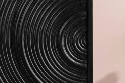 Design Highboard ORBIT 120cm schwarz Mangoholz mit 3D-Front Metall