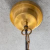 Design Hängelampe INDUSTRIAL 45cm gold Metall rund Pendelleuchte höhenverstellbar