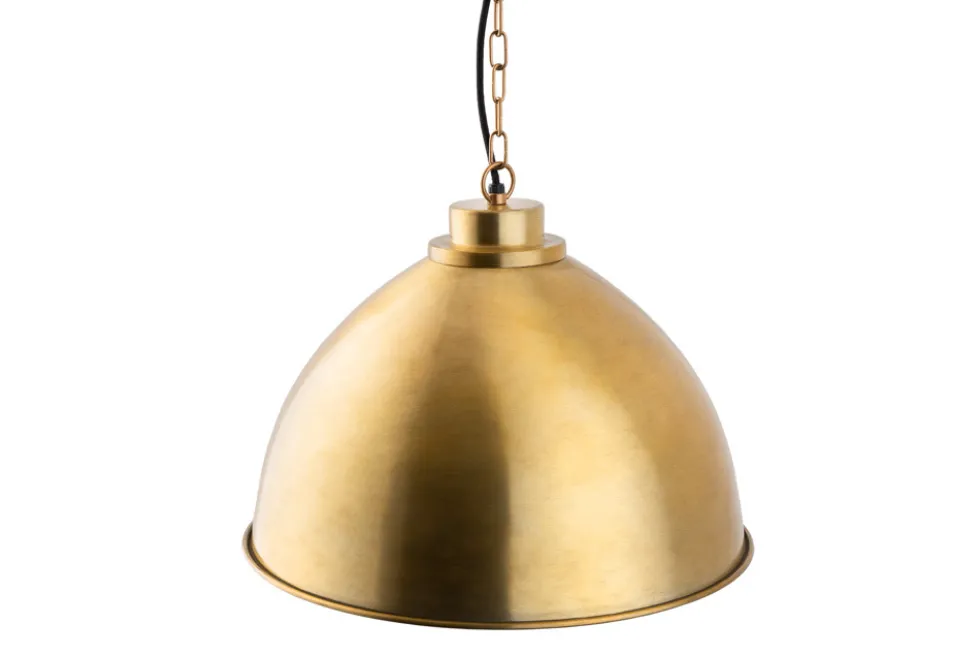 Design Hängelampe INDUSTRIAL 45cm gold Metall rund Pendelleuchte höhenverstellbar