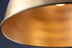 Design Hängelampe INDUSTRIAL 45cm gold Metall rund Pendelleuchte höhenverstellbar