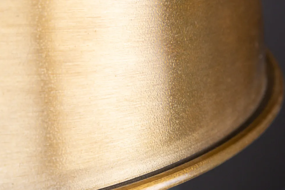 Design Hängelampe INDUSTRIAL 45cm gold Metall rund Pendelleuchte höhenverstellbar