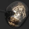 Design Hängelampe LIQUID DIAMOND 100cm smoke schwarz Glas fünf Schirme Kugelleuchte