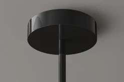 Design Hängelampe LIQUID DIAMOND 100cm smoke schwarz Glas fünf Schirme Kugelleuchte