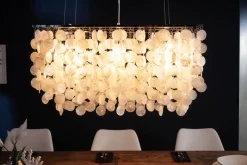 Design Hängelampe SHELL REFLECTIONS 80cm Muschellampe Perlmutt
