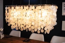 Design Hängelampe SHELL REFLECTIONS 80cm Muschellampe Perlmutt