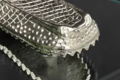 Design Hängetisch WILDLIFE CROCODILE 60cm silber Metall Krokodil Beistelltisch