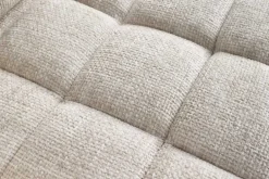 Design Hocker COZY VELVET 80cm beige Chenille Federkern Holzfüße