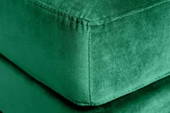 Design Hocker COZY VELVET 80cm smaragdgrün Samt goldene Füße