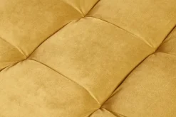 Design Hocker COZY VELVET 80cm senfgelb gold Samt Metallfüße