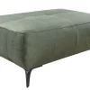 Design Hocker MARRAKESCH 110cm flaschengrün Samt mit Ziersteppung