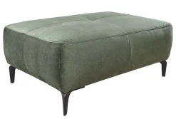Design Hocker MARRAKESCH 110cm flaschengrün Samt mit Ziersteppung
