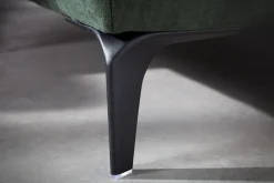 Design Hocker MARRAKESCH 110cm flaschengrün Samt mit Ziersteppung