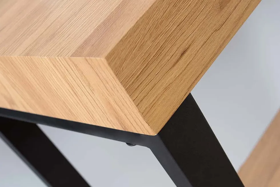 Design Konsole OAK DESK 120cm Eiche Vintage Metallgestell Schreibtisch