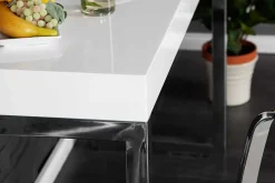 Design Konsole WHITE DESK 120cm weiß Hochglanz Bürotisch