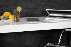 Design Konsole WHITE DESK 120cm weiß Hochglanz Bürotisch