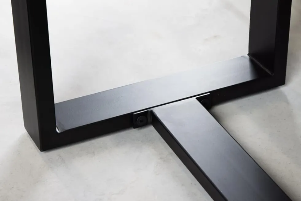 Design Konsolentisch BARRACUDA 150cm recyceltes Teakholz Glas Industrial