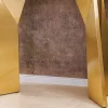 Design Konsolentisch EXTRAVAGANCIA 140cm weiß Marmor brushed champagner gold Metall