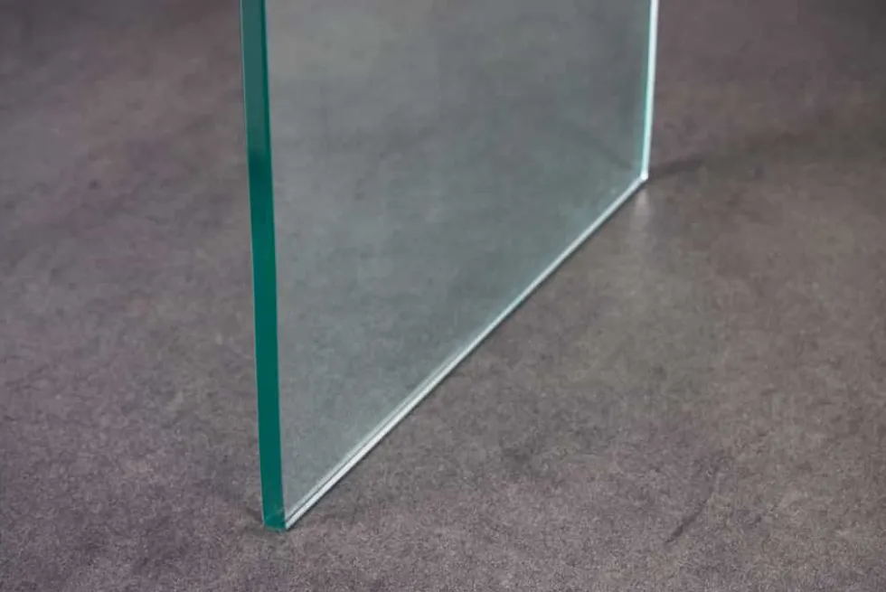 Design Konsolentisch FANTOME 100cm Glas transparent mit Ablage