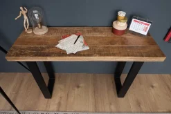 Design Konsolentisch IRON CRAFT 115cm Mangoholz Eisen Schreibtisch