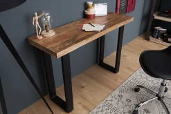 Design Konsolentisch IRON CRAFT 115cm Mangoholz Eisen Schreibtisch