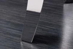 Design Konsolentisch MODERN BAROCK 140cm schwarz anthrazit chrom Keramik Marmor