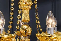 Design Kronleuchter CRYSTAL XL 80cm gold 15-armig Lüster Kristall-Lampe