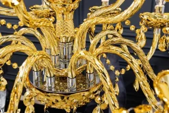 Design Kronleuchter CRYSTAL XL 80cm gold 15-armig Lüster Kristall-Lampe