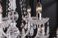 Design Kronleuchter CRYSTAL XL 80cm klar Acryl 15-armig Lüster
