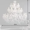 Design Kronleuchter CRYSTAL XXL 120cm klar Acryl 30-armig Kristall-Lampe