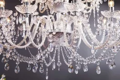 Design Kronleuchter CRYSTAL XXL 120cm klar Acryl 30-armig Kristall-Lampe