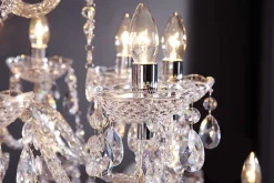 Design Kronleuchter CRYSTAL XXL 120cm klar Acryl 30-armig Kristall-Lampe