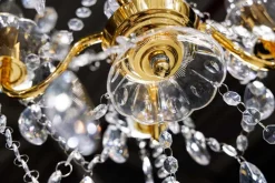 Design Kronleuchter DIAMONDS S 40cm gold Acryl 5-armig Barock Design