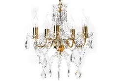 Design Kronleuchter DIAMONDS S 40cm gold Acryl 5-armig Barock Design