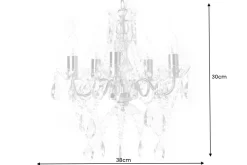 Design Kronleuchter DIAMONDS S 40cm gold Acryl 5-armig Barock Design
