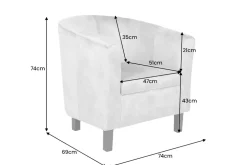Design Lounge Sessel HEMINGWAY senfgelb Samt Armlehnen Cocktailsessel