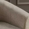 Design Lounge Sessel HEMINGWAY taupe Strukturstoff mit Armlehnen Cocktailsessel